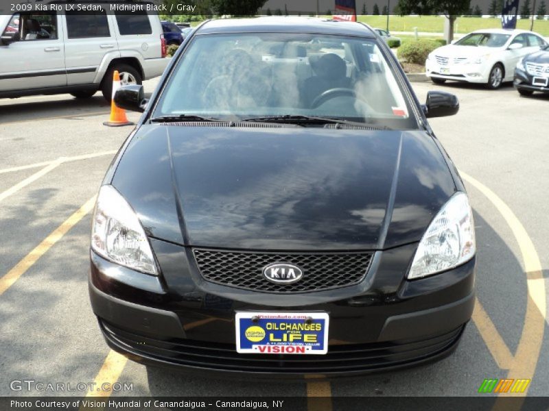 Midnight Black / Gray 2009 Kia Rio LX Sedan