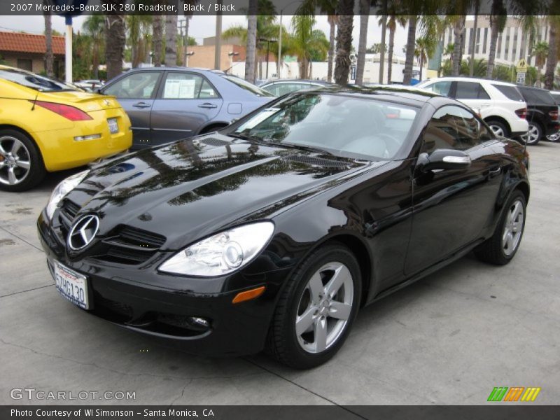 Black / Black 2007 Mercedes-Benz SLK 280 Roadster