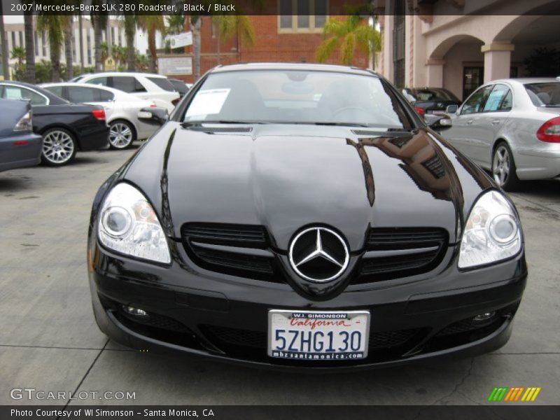 Black / Black 2007 Mercedes-Benz SLK 280 Roadster