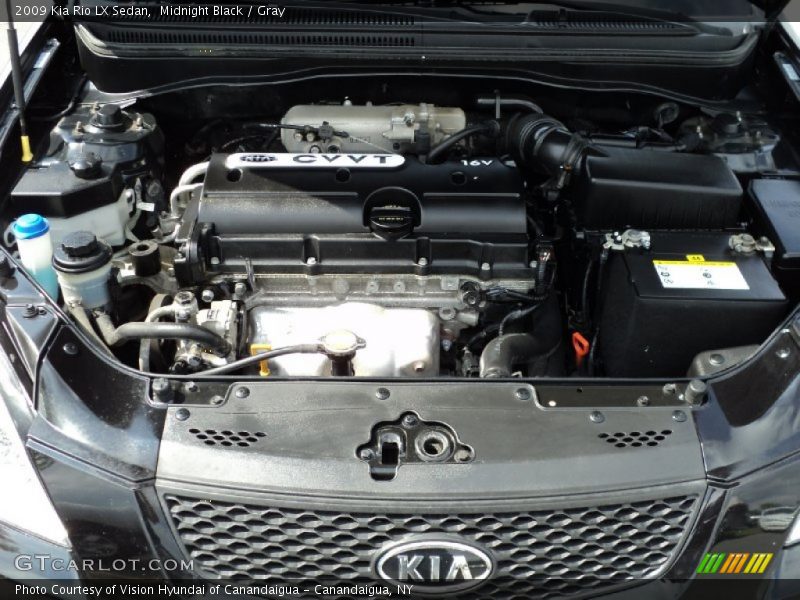Midnight Black / Gray 2009 Kia Rio LX Sedan