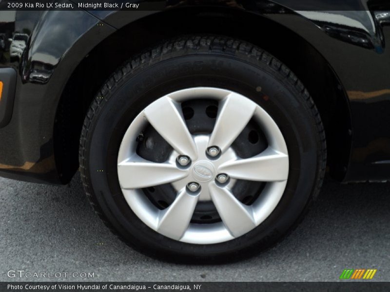 Midnight Black / Gray 2009 Kia Rio LX Sedan