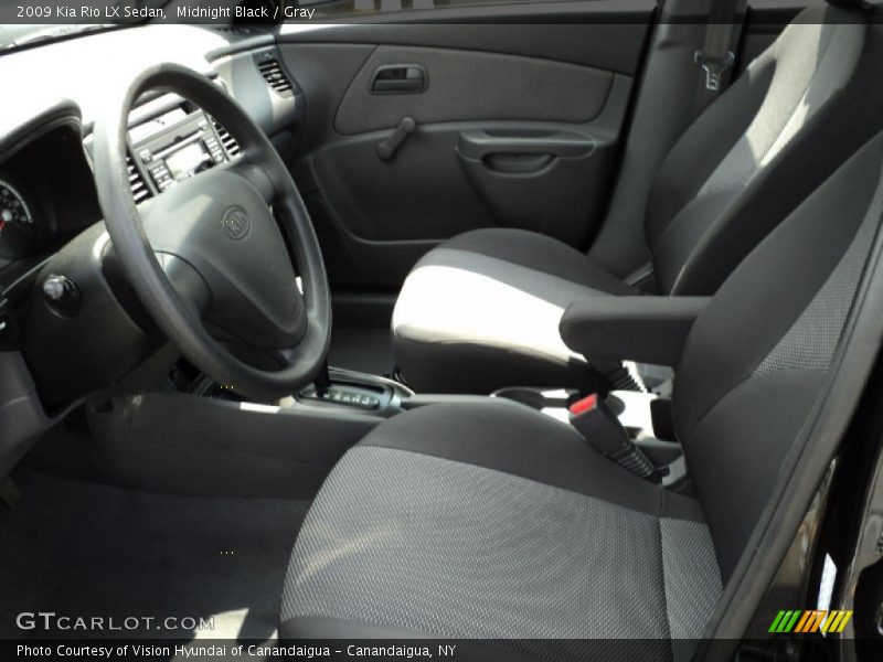 Midnight Black / Gray 2009 Kia Rio LX Sedan