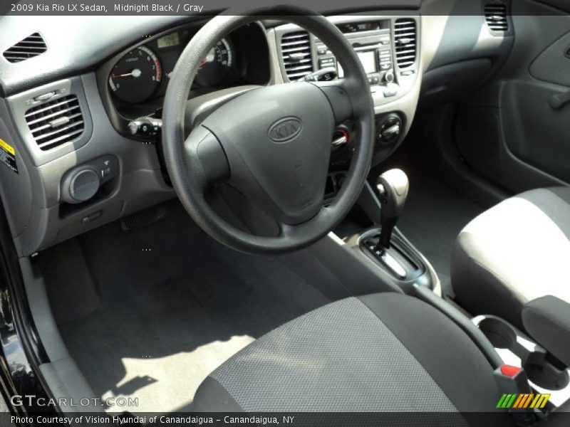 Midnight Black / Gray 2009 Kia Rio LX Sedan