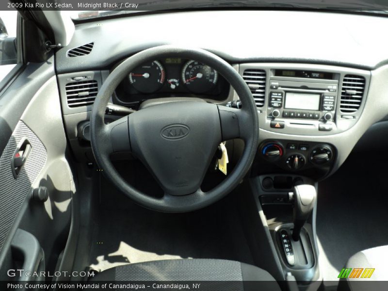 Midnight Black / Gray 2009 Kia Rio LX Sedan