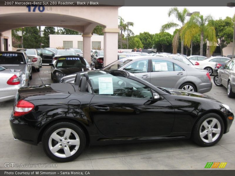 Black / Black 2007 Mercedes-Benz SLK 280 Roadster