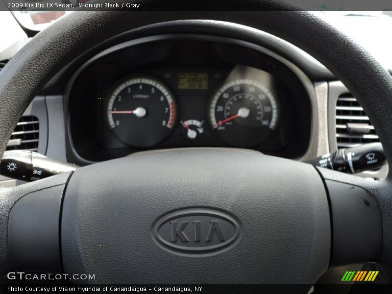 Midnight Black / Gray 2009 Kia Rio LX Sedan