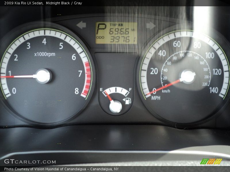 Midnight Black / Gray 2009 Kia Rio LX Sedan