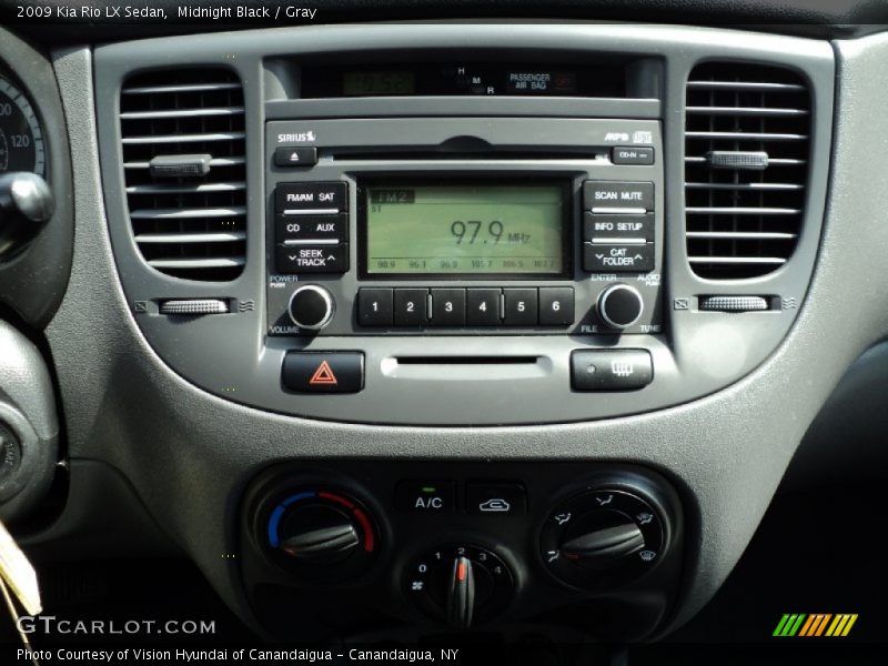 Midnight Black / Gray 2009 Kia Rio LX Sedan