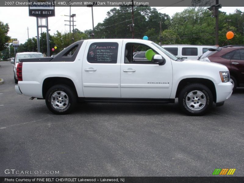 Summit White / Dark Titanium/Light Titanium 2007 Chevrolet Avalanche LT 4WD