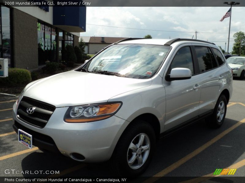Bright Silver / Gray 2008 Hyundai Santa Fe GLS