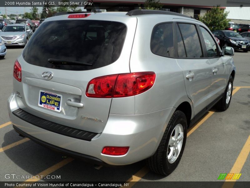Bright Silver / Gray 2008 Hyundai Santa Fe GLS