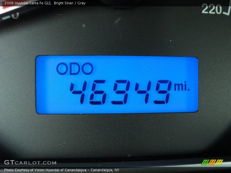 Bright Silver / Gray 2008 Hyundai Santa Fe GLS