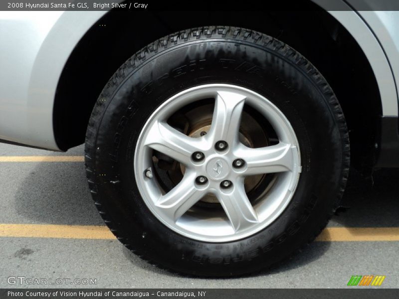 Bright Silver / Gray 2008 Hyundai Santa Fe GLS