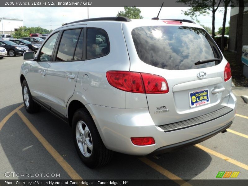 Bright Silver / Gray 2008 Hyundai Santa Fe GLS