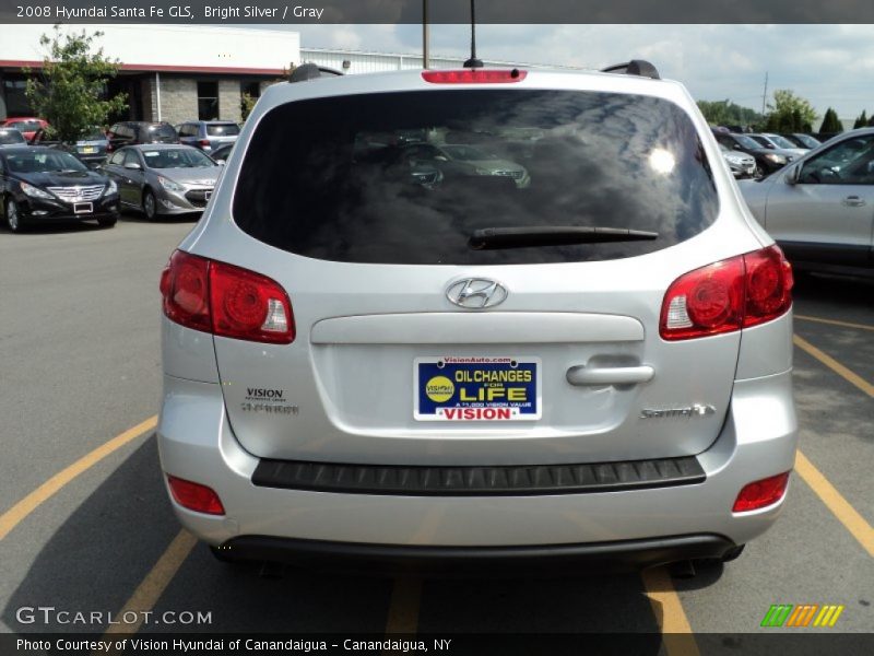Bright Silver / Gray 2008 Hyundai Santa Fe GLS