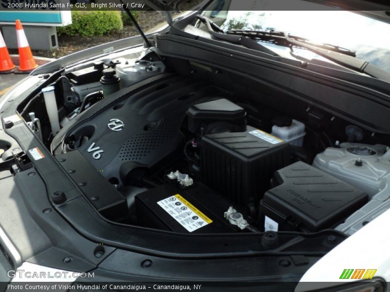 Bright Silver / Gray 2008 Hyundai Santa Fe GLS