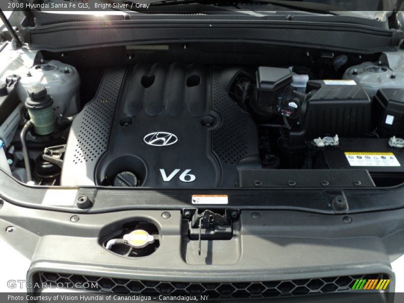 Bright Silver / Gray 2008 Hyundai Santa Fe GLS