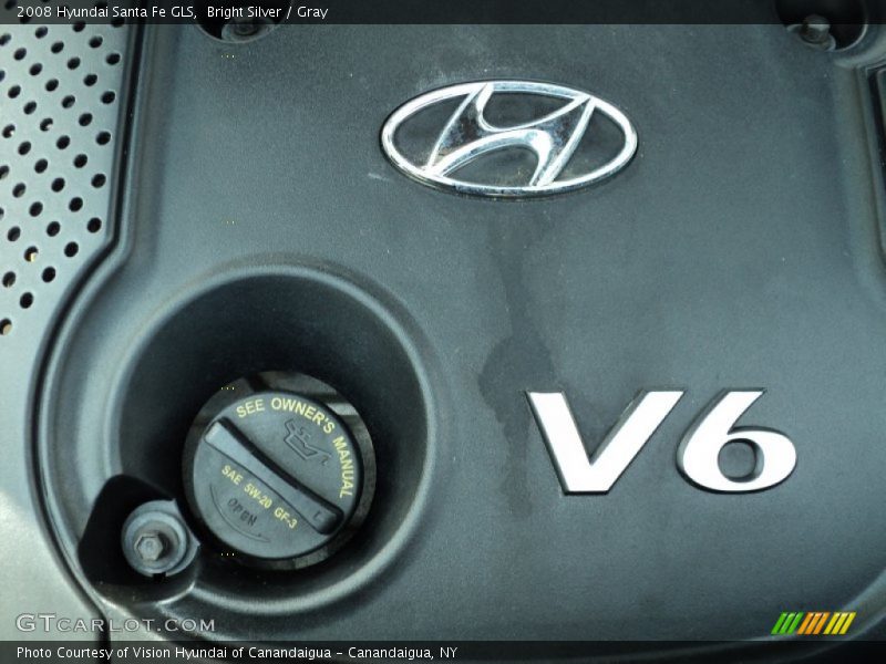 Bright Silver / Gray 2008 Hyundai Santa Fe GLS