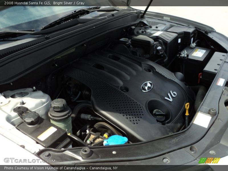 Bright Silver / Gray 2008 Hyundai Santa Fe GLS