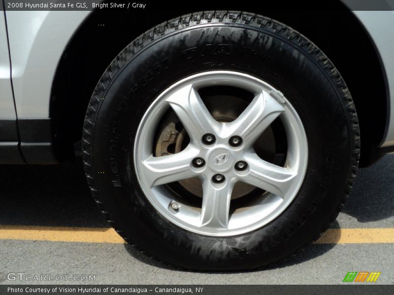 Bright Silver / Gray 2008 Hyundai Santa Fe GLS