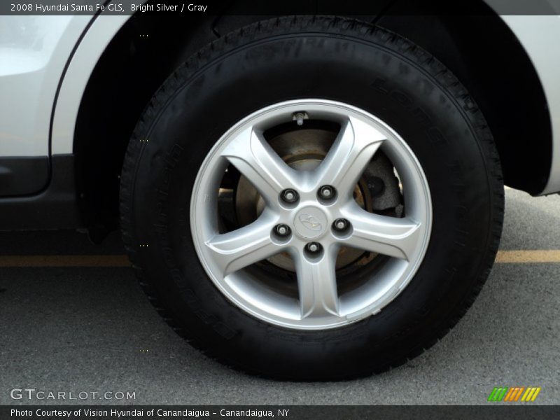 Bright Silver / Gray 2008 Hyundai Santa Fe GLS