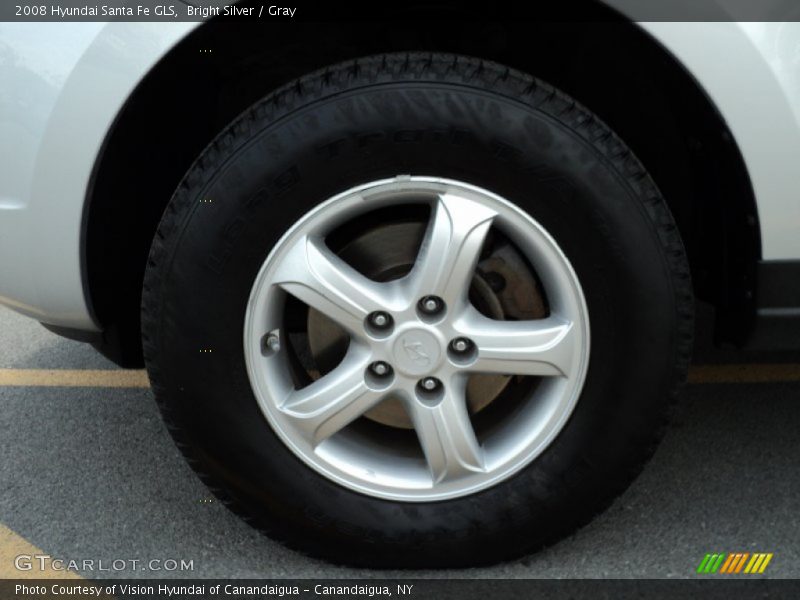 Bright Silver / Gray 2008 Hyundai Santa Fe GLS