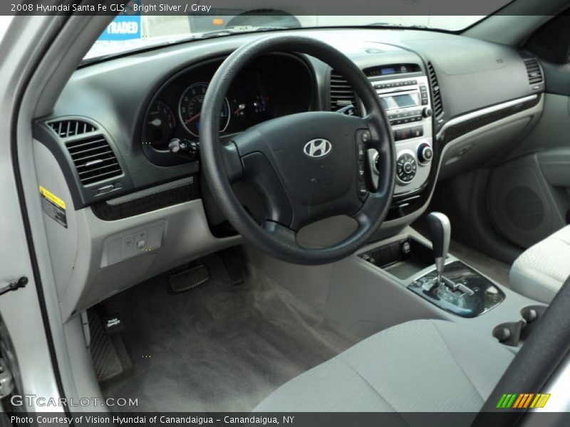 Bright Silver / Gray 2008 Hyundai Santa Fe GLS