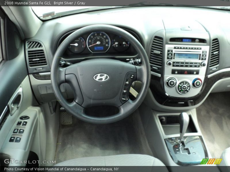 Bright Silver / Gray 2008 Hyundai Santa Fe GLS