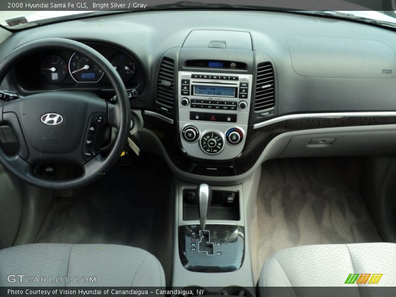 Bright Silver / Gray 2008 Hyundai Santa Fe GLS