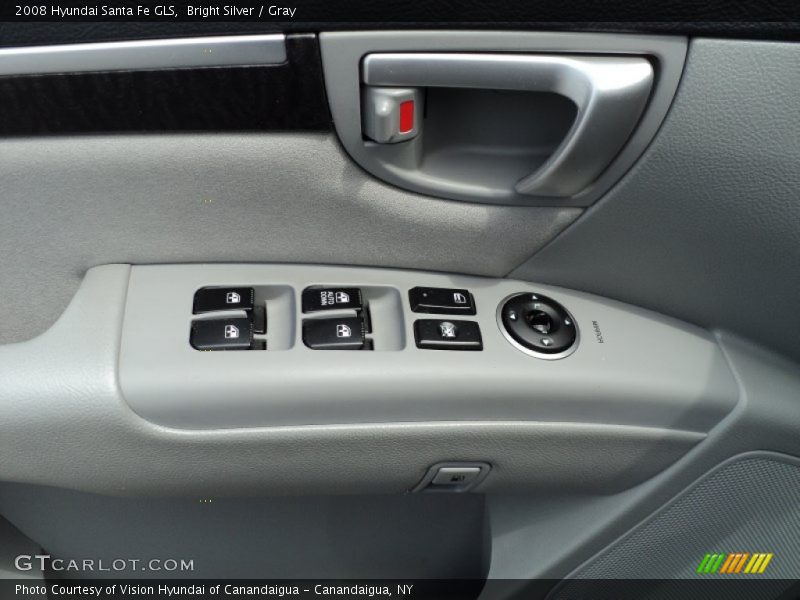 Bright Silver / Gray 2008 Hyundai Santa Fe GLS