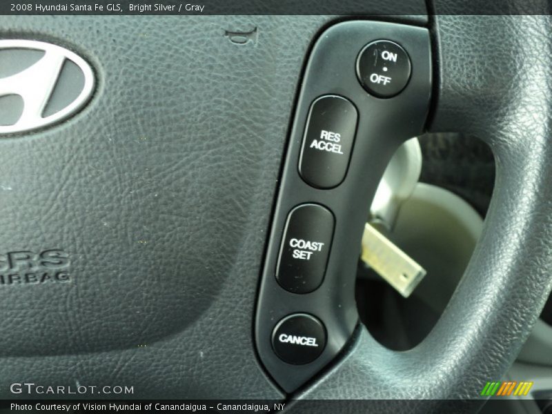 Bright Silver / Gray 2008 Hyundai Santa Fe GLS