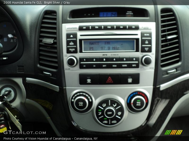 Bright Silver / Gray 2008 Hyundai Santa Fe GLS