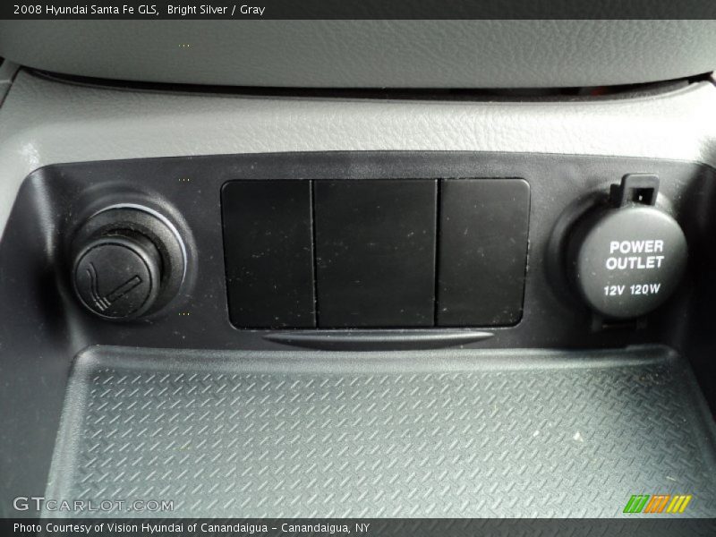Bright Silver / Gray 2008 Hyundai Santa Fe GLS