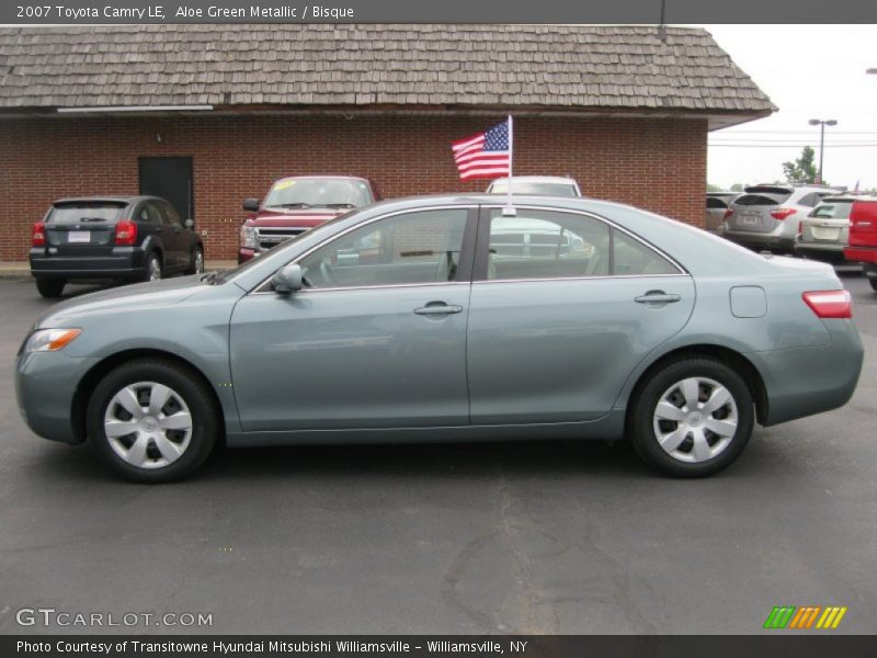 Aloe Green Metallic / Bisque 2007 Toyota Camry LE