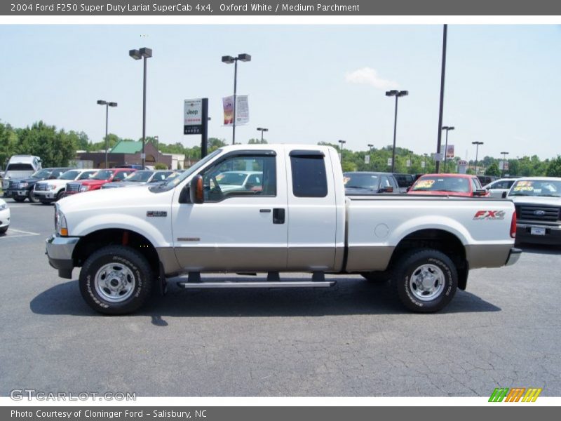 Oxford White / Medium Parchment 2004 Ford F250 Super Duty Lariat SuperCab 4x4