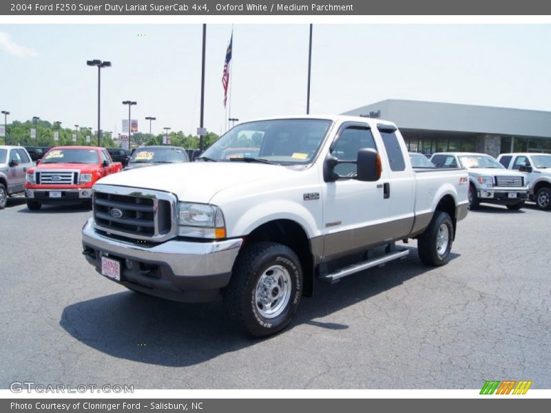 Oxford White / Medium Parchment 2004 Ford F250 Super Duty Lariat SuperCab 4x4