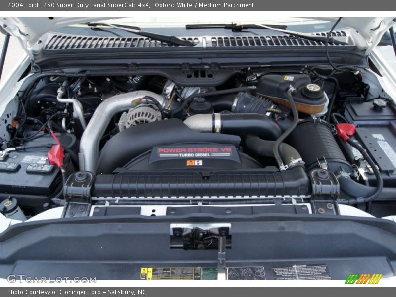 Oxford White / Medium Parchment 2004 Ford F250 Super Duty Lariat SuperCab 4x4