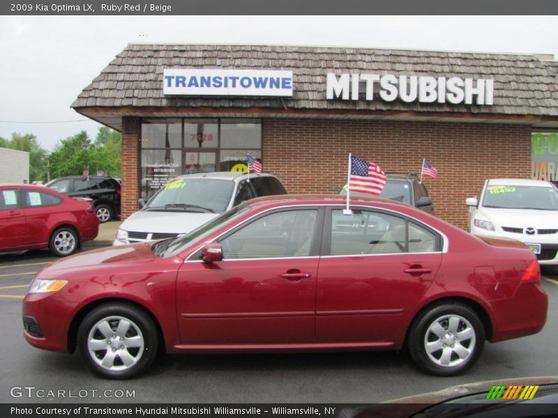 Ruby Red / Beige 2009 Kia Optima LX