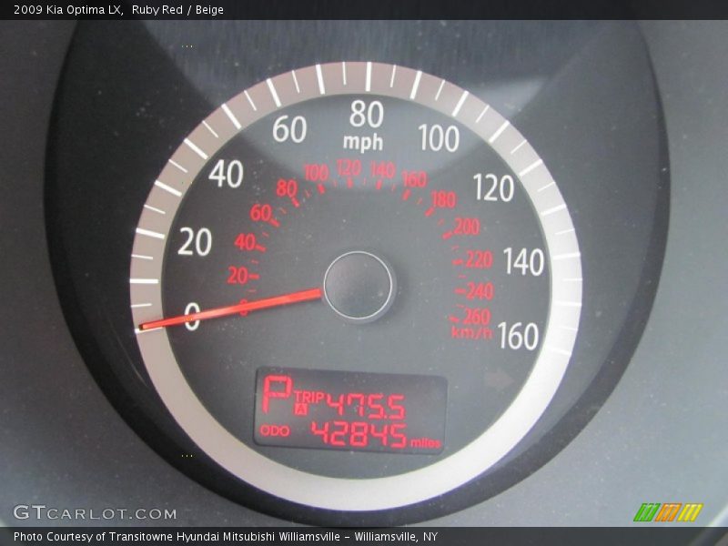 Ruby Red / Beige 2009 Kia Optima LX