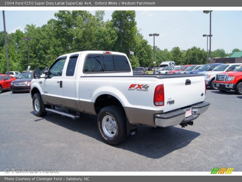 Oxford White / Medium Parchment 2004 Ford F250 Super Duty Lariat SuperCab 4x4