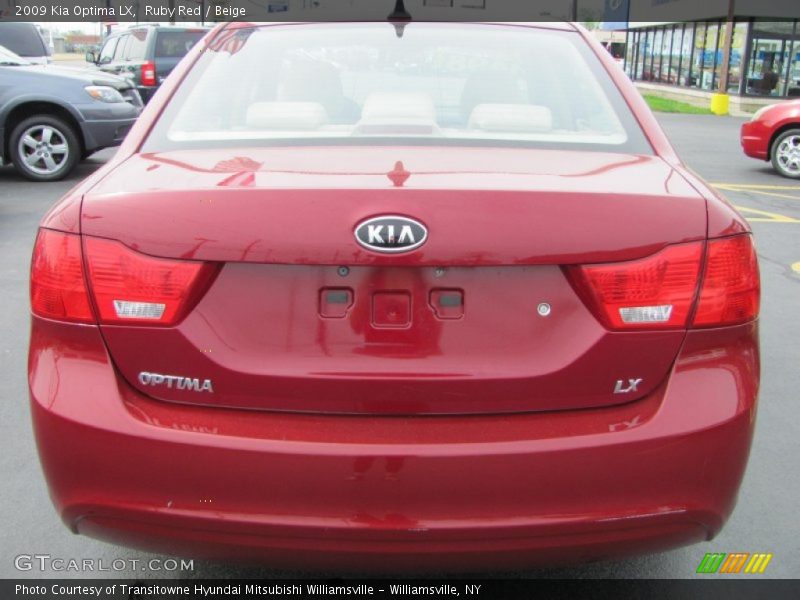Ruby Red / Beige 2009 Kia Optima LX