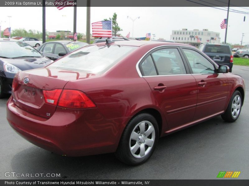 Ruby Red / Beige 2009 Kia Optima LX