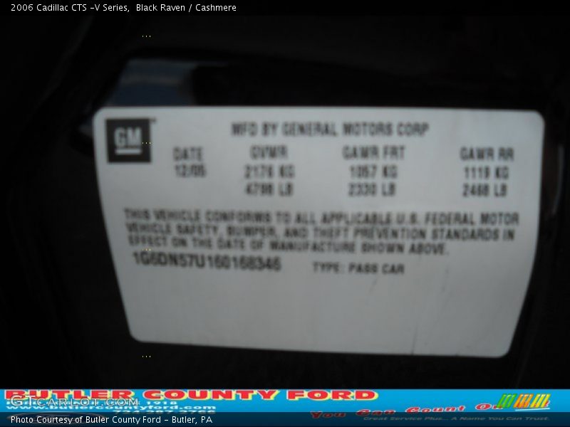 Black Raven / Cashmere 2006 Cadillac CTS -V Series