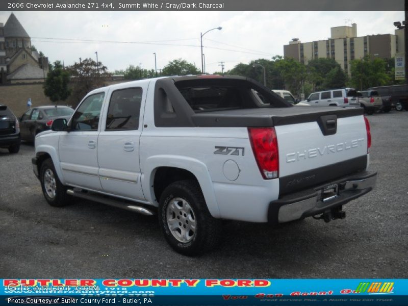 Summit White / Gray/Dark Charcoal 2006 Chevrolet Avalanche Z71 4x4