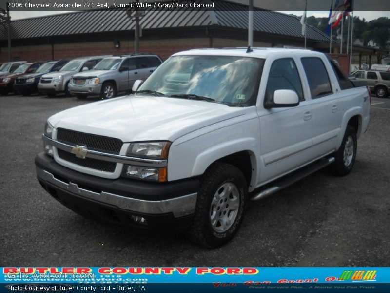 Summit White / Gray/Dark Charcoal 2006 Chevrolet Avalanche Z71 4x4
