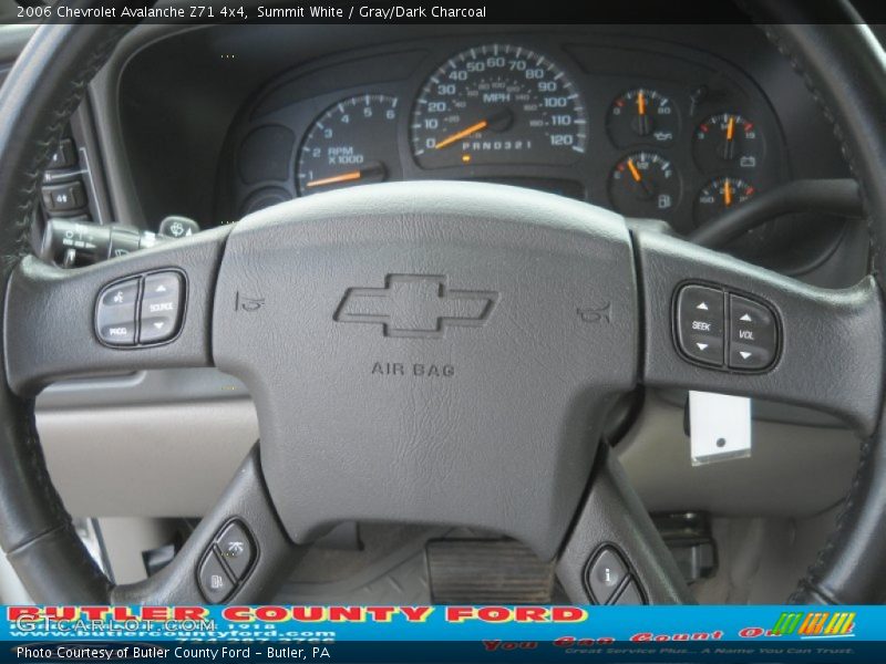 Summit White / Gray/Dark Charcoal 2006 Chevrolet Avalanche Z71 4x4