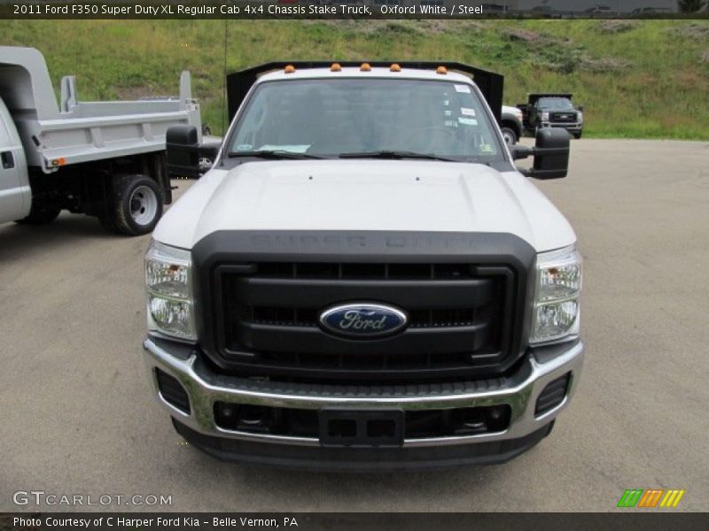 Oxford White / Steel 2011 Ford F350 Super Duty XL Regular Cab 4x4 Chassis Stake Truck