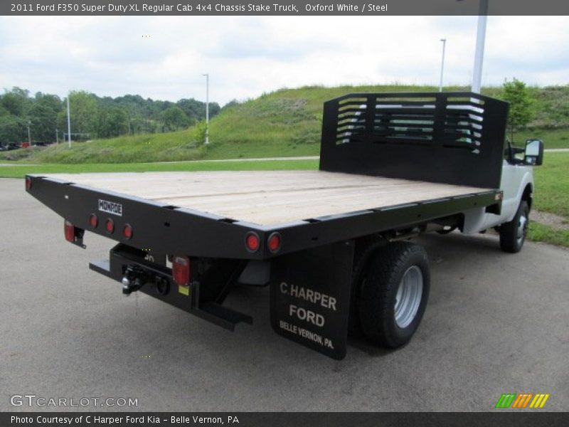 Oxford White / Steel 2011 Ford F350 Super Duty XL Regular Cab 4x4 Chassis Stake Truck