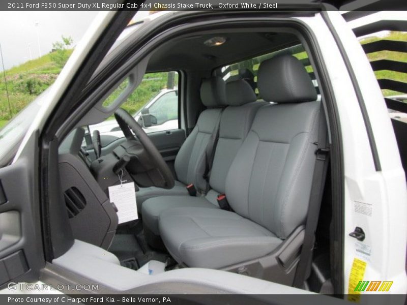  2011 F350 Super Duty XL Regular Cab 4x4 Chassis Stake Truck Steel Interior