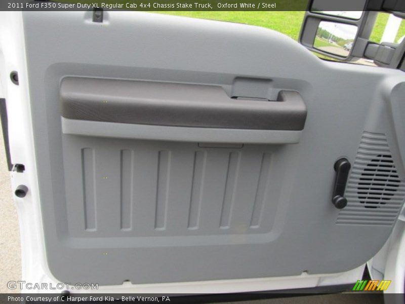 Oxford White / Steel 2011 Ford F350 Super Duty XL Regular Cab 4x4 Chassis Stake Truck